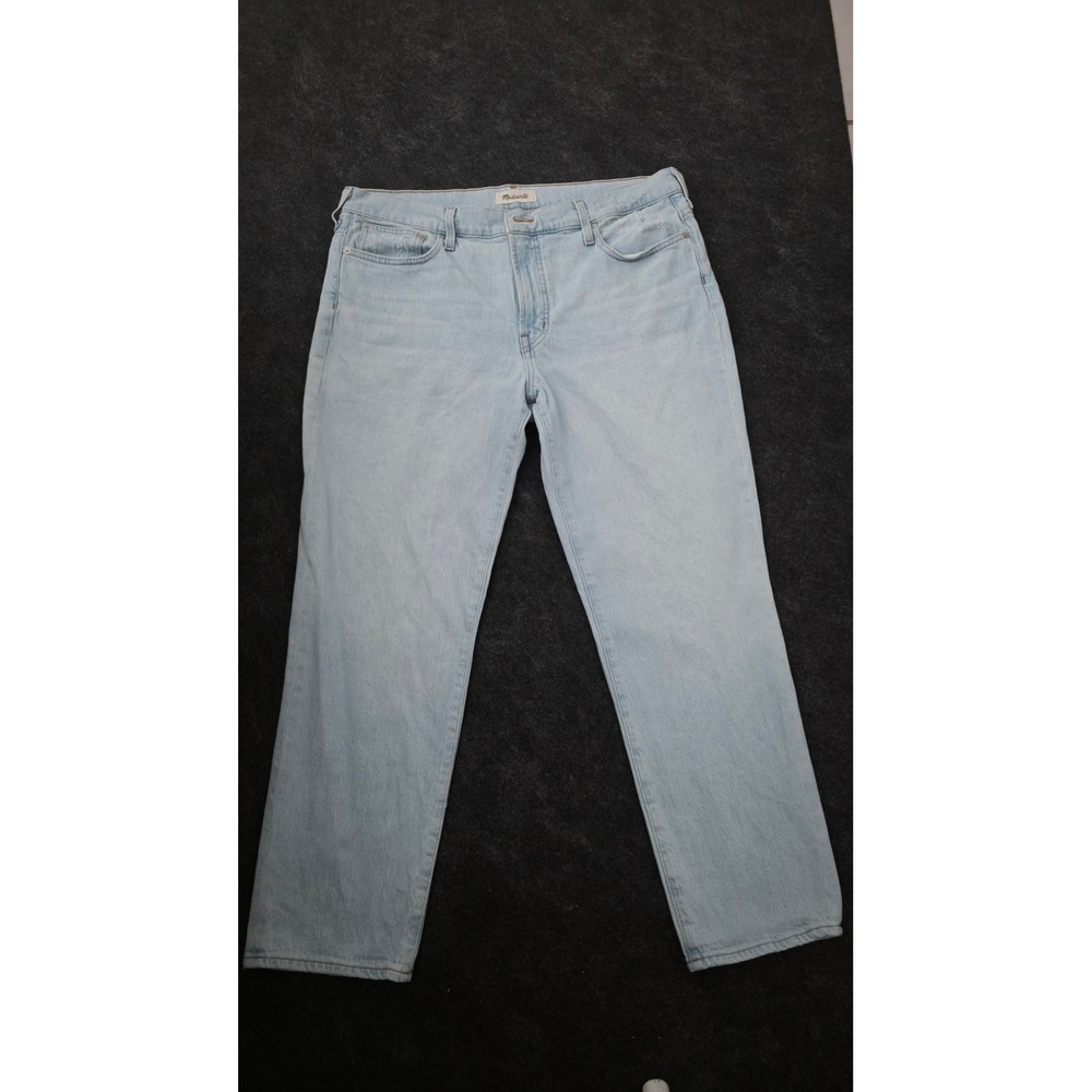 Madewell Mens Straight Leg Light Wash Denim Jeans Blue Size 32